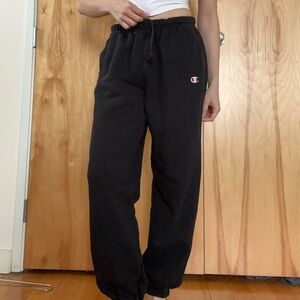 Champion Black Joggers with Logo